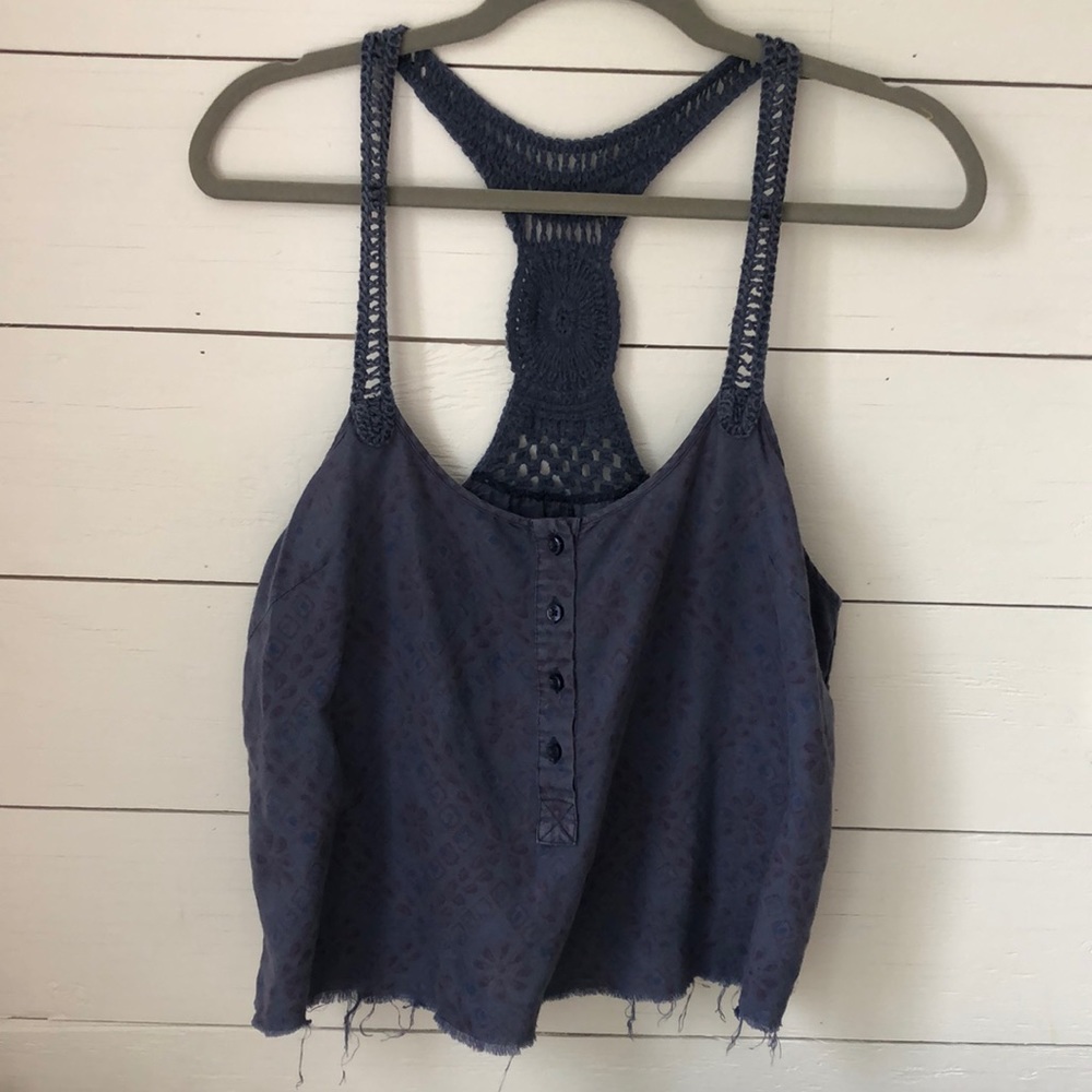 Free People Crochet Back Tank